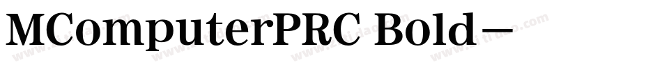 MComputerPRC Bold字体转换